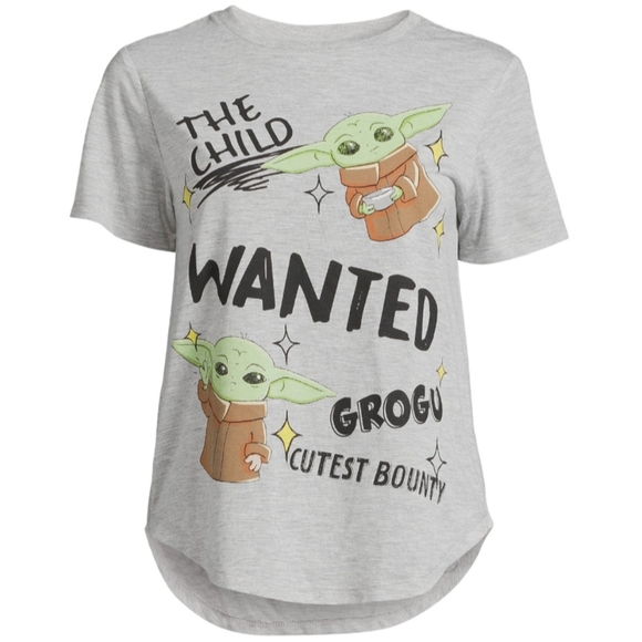 New Junior's Shirt Grogu Mandalorian Yoda Star Wars - Picture 1 of 4